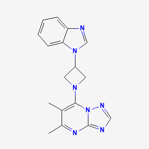 molecular formula C17H17N7 B2545482 7-[3-(Benzimidazol-1-yl)azetidin-1-yl]-5,6-dimethyl-[1,2,4]triazolo[1,5-a]pyrimidine CAS No. 2380188-40-7