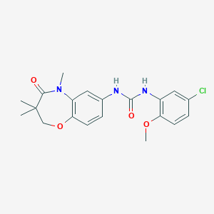 1-(5-Chloro-2-methoxyphenyl)-3-(3,3,5-trimethyl-4-oxo-2,3,4,5-tetrahydrobenzo[b][1,4]oxazepin-7-yl)urea