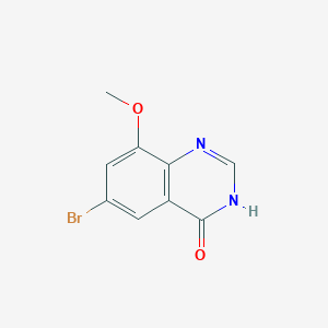 molecular formula C9H7BrN2O2 B2545485 4(3H)-喹唑啉酮，6-溴-8-甲氧基- CAS No. 1616828-53-5