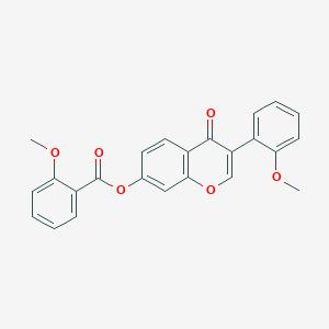 molecular formula C24H18O6 B2545486 3-(2-甲氧苯基)-4-氧代-4H-色满-7-基 2-甲氧苯甲酸酯 CAS No. 315715-13-0