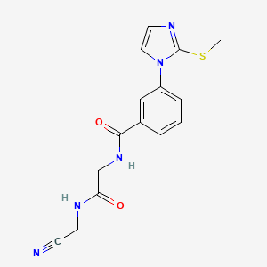 N-[2-(Cyanomethylamino)-2-oxoethyl]-3-(2-methylsulfanylimidazol-1-yl)benzamide