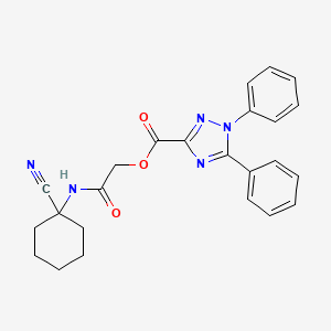 molecular formula C24H23N5O3 B2545506 [2-[(1-Cyanocyclohexyl)amino]-2-oxoethyl] 1,5-diphenyl-1,2,4-triazole-3-carboxylate CAS No. 877836-18-5