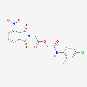 molecular formula C19H14ClN3O7 B254551 [2-(4-Chloro-2-methylanilino)-2-oxoethyl] 2-(4-nitro-1,3-dioxoisoindol-2-yl)acetate 