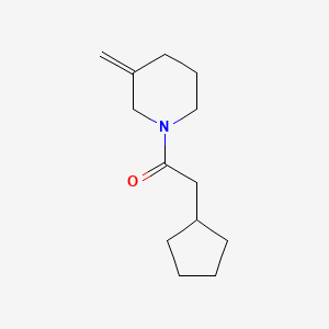 molecular formula C13H21NO B2545517 2-环戊基-1-(3-亚甲基哌啶-1-基)乙酮 CAS No. 2034550-97-3