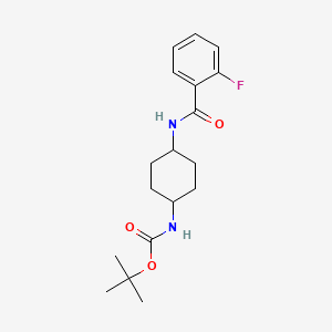 molecular formula C18H25FN2O3 B2545519 tert-Butyl (1R*,4R*)-4-(2-fluorobenzamido)cyclohexylcarbamate CAS No. 1286273-43-5