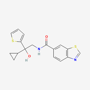 molecular formula C17H16N2O2S2 B2545522 N-(2-cyclopropyl-2-hydroxy-2-(thiophen-2-yl)ethyl)benzo[d]thiazole-6-carboxamide CAS No. 1795297-34-5