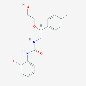 molecular formula C18H21FN2O3 B2545526 1-(2-氟苯基)-3-(2-(2-羟基乙氧基)-2-(对甲苯基)乙基)脲 CAS No. 1705251-08-6