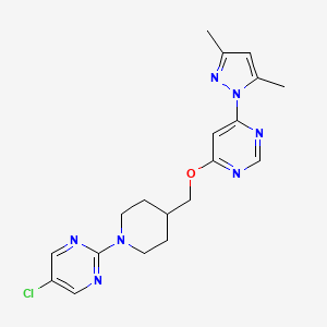 4-[[1-(5-Chloropyrimidin-2-yl)piperidin-4-yl]methoxy]-6-(3,5-dimethylpyrazol-1-yl)pyrimidine