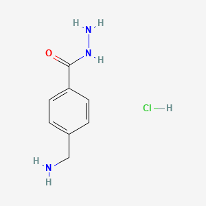molecular formula C8H12ClN3O B2545534 4-(Aminomethyl)benzohydrazide hydrochloride CAS No. 17841-64-4