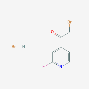 molecular formula C7H6Br2FNO B2545536 2-溴-1-(2-氟吡啶-4-基)乙酮盐酸盐 CAS No. 1202801-27-1