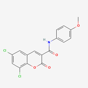 molecular formula C17H11Cl2NO4 B2545542 6,8-dichloro-N-(4-methoxyphenyl)-2-oxo-2H-chromene-3-carboxamide CAS No. 333772-73-9