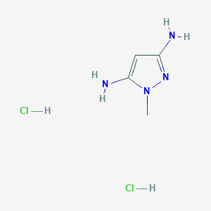 molecular formula C4H10Cl2N4 B2545578 1-Methyl-1H-pyrazole-3,5-diamine dihydrochloride CAS No. 1431966-52-7