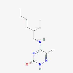 molecular formula C12H22N4O B254558 5-[(2-ethylhexyl)amino]-6-methyl-1,2,4-triazin-3(2H)-one 