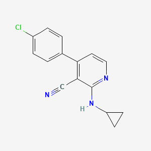 4-(4-Chlorophenyl)-2-(cyclopropylamino)nicotinonitrile