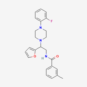 N-(2-(4-(2-fluorophenyl)piperazin-1-yl)-2-(furan-2-yl)ethyl)-3-methylbenzamide
