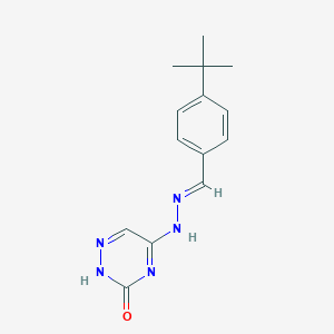 4-Tert-butylbenzaldehyde (3-oxo-2,3-dihydro-1,2,4-triazin-5-yl)hydrazone