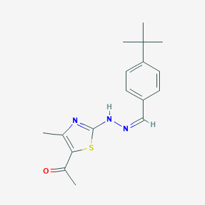 molecular formula C17H21N3OS B254561 4-Tert-butylbenzaldehyde (5-acetyl-4-methyl-1,3-thiazol-2-yl)hydrazone 