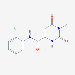 molecular formula C12H10ClN3O3 B2545610 N-(2-chlorophenyl)-6-hydroxy-1-methyl-2-oxo-1,2-dihydro-4-pyrimidinecarboxamide CAS No. 338774-82-6