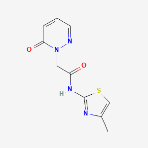 molecular formula C10H10N4O2S B2545613 N-(4-methylthiazol-2-yl)-2-(6-oxopyridazin-1(6H)-yl)acetamide CAS No. 1203332-18-6