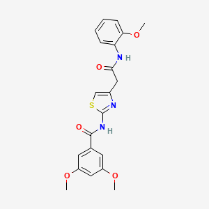 3,5-dimethoxy-N-(4-(2-((2-methoxyphenyl)amino)-2-oxoethyl)thiazol-2-yl)benzamide