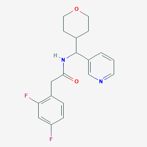 2-(2,4-difluorophenyl)-N-(pyridin-3-yl(tetrahydro-2H-pyran-4-yl)methyl)acetamide