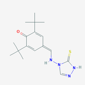 molecular formula C17H24N4OS B254563 2,6-ditert-butyl-4-[[(5-sulfanylidene-1H-1,2,4-triazol-4-yl)amino]methylidene]cyclohexa-2,5-dien-1-one 