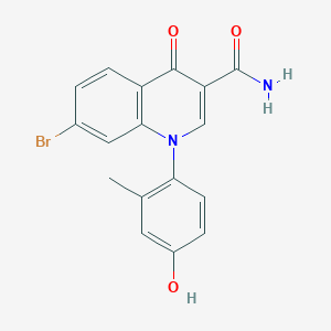 7-Bromo-1-(4-hydroxy-2-methylphenyl)-4-oxo-1,4-dihydroquinoline-3-carboxamide