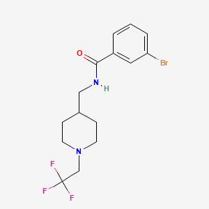 molecular formula C15H18BrF3N2O B2545632 3-Bromo-N-[[1-(2,2,2-trifluoroethyl)piperidin-4-yl]methyl]benzamide CAS No. 2320577-88-4