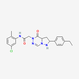 molecular formula C22H20ClN5O2 B2545633 N-(5-chloro-2-methylphenyl)-2-[2-(4-ethylphenyl)-4-oxo-4H,5H-pyrazolo[1,5-d][1,2,4]triazin-5-yl]acetamide CAS No. 1291873-65-8