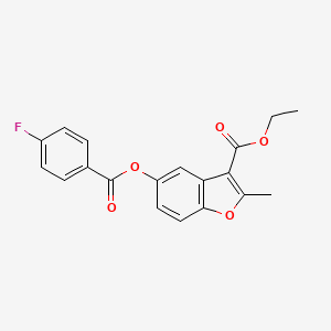 3-(Ethoxycarbonyl)-2-methylbenzo[b]furan-5-yl 4-fluorobenzoate