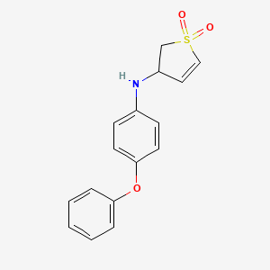 molecular formula C16H15NO3S B2545639 3-((4-Phenoxyphenyl)amino)-2,3-dihydrothiophene 1,1-dioxide CAS No. 879929-22-3