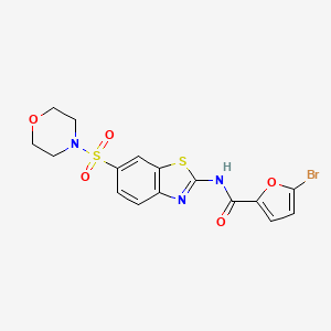 molecular formula C16H14BrN3O5S2 B2545647 5-bromo-N-(6-(morpholinosulfonyl)benzo[d]thiazol-2-yl)furan-2-carboxamide CAS No. 892315-80-9