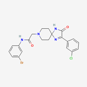 N-(3-bromophenyl)-2-(2-(3-chlorophenyl)-3-oxo-1,4,8-triazaspiro[4.5]dec-1-en-8-yl)acetamide