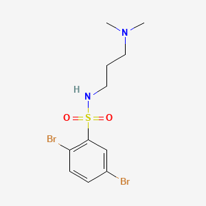 2,5-dibromo-N-[3-(dimethylamino)propyl]benzenesulfonamide