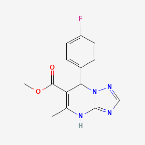 molecular formula C14H13FN4O2 B2545663 7-(4-フルオロフェニル)-5-メチル-4,7-ジヒドロ-[1,2,4]トリアゾロ[1,5-a]ピリミジン-6-カルボン酸メチル CAS No. 459421-71-7