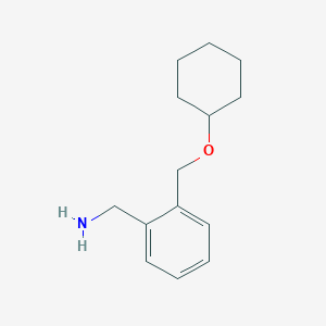 molecular formula C14H21NO B2545669 (2-((环己氧基)甲基)苯基)甲胺 CAS No. 954271-92-2