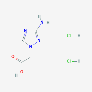 molecular formula C4H8Cl2N4O2 B2545671 2-(3-amino-1H-1,2,4-triazol-1-yl)acetic acid dihydrochloride CAS No. 1909319-29-4