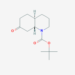 molecular formula C14H23NO3 B2545677 叔丁基 (4aR,8aR)-7-氧代-2,3,4,4a,5,6,8,8a-八氢喹啉-1-羧酸酯 CAS No. 2309433-20-1