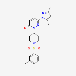 2-[1-(3,4-Dimethylphenyl)sulfonylpiperidin-4-yl]-6-(3,5-dimethylpyrazol-1-yl)pyridazin-3-one