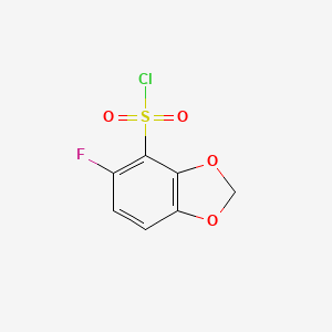 molecular formula C7H4ClFO4S B2545680 5-Fluoro-2H-1,3-benzodioxole-4-sulfonyl chloride CAS No. 1785602-70-1