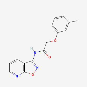 molecular formula C15H13N3O3 B2545681 2-(3-甲基苯氧基)-N-([1,2]恶唑并[5,4-b]吡啶-3-基)乙酰胺 CAS No. 1021113-36-9