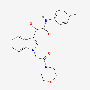 molecular formula C23H23N3O4 B2545686 2-(1-(2-morpholino-2-oxoethyl)-1H-indol-3-yl)-2-oxo-N-(p-tolyl)acetamide CAS No. 872857-14-2
