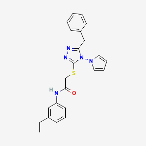 2-{[5-benzyl-4-(1H-pyrrol-1-yl)-4H-1,2,4-triazol-3-yl]sulfanyl}-N-(3-ethylphenyl)acetamide