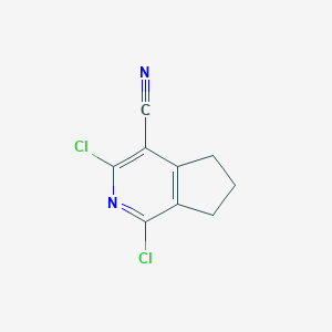 molecular formula C9H6Cl2N2 B2545701 1,3-dichloro-6,7-dihydro-5H-cyclopenta[c]pyridine-4-carbonitrile CAS No. 15524-46-6