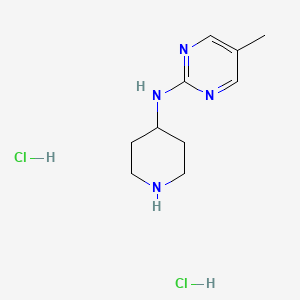 molecular formula C10H18Cl2N4 B2545707 5-Methyl-N-(piperidin-4-yl)pyrimidin-2-amine dihydrochloride CAS No. 1707358-30-2