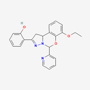 2-(7-ethoxy-5-(pyridin-2-yl)-5,10b-dihydro-1H-benzo[e]pyrazolo[1,5-c][1,3]oxazin-2-yl)phenol