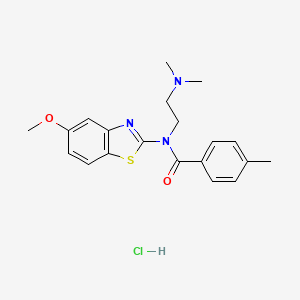 N-(2-(dimethylamino)ethyl)-N-(5-methoxybenzo[d]thiazol-2-yl)-4-methylbenzamide hydrochloride