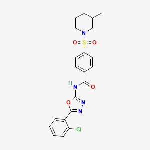N-[5-(2-chlorophenyl)-1,3,4-oxadiazol-2-yl]-4-[(3-methylpiperidin-1-yl)sulfonyl]benzamide
