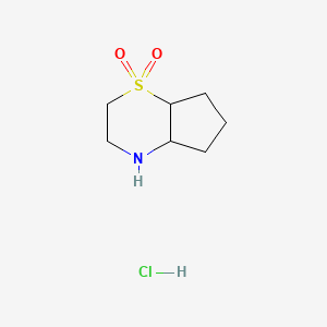 Octahydro-1lambda6-cyclopenta[b]thiomorpholine-1,1-dione hydrochloride