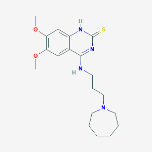 molecular formula C19H28N4O2S B2545731 4-{[3-(Azepan-1-yl)propyl]amino}-6,7-dimethoxy-1,2-dihydroquinazoline-2-thione CAS No. 901721-18-4